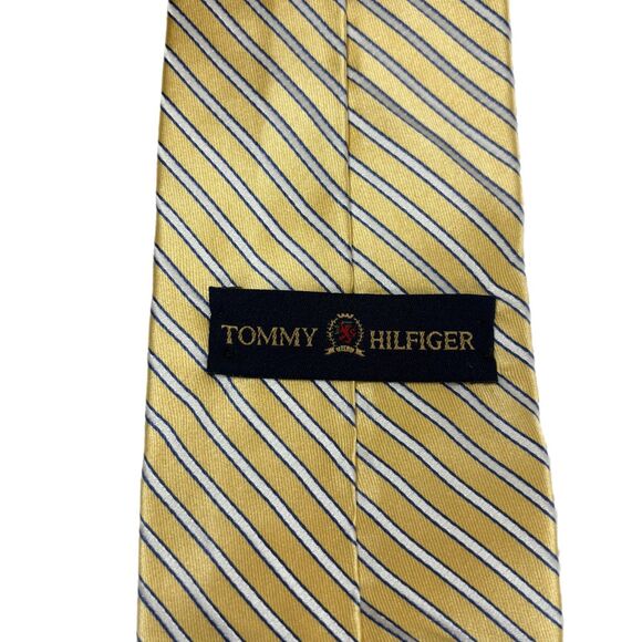 Tommy Hilfiger Mens Silk Necktie Business Formal Made USA Career Preppy Designer - Picture 2 of 6